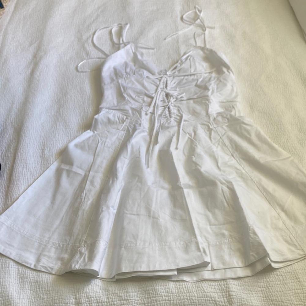 Zara White Spaghetti Strap Sundress for Weddings - Picture 1 of 4